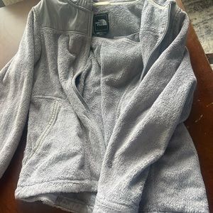 North face jacket gray size medium